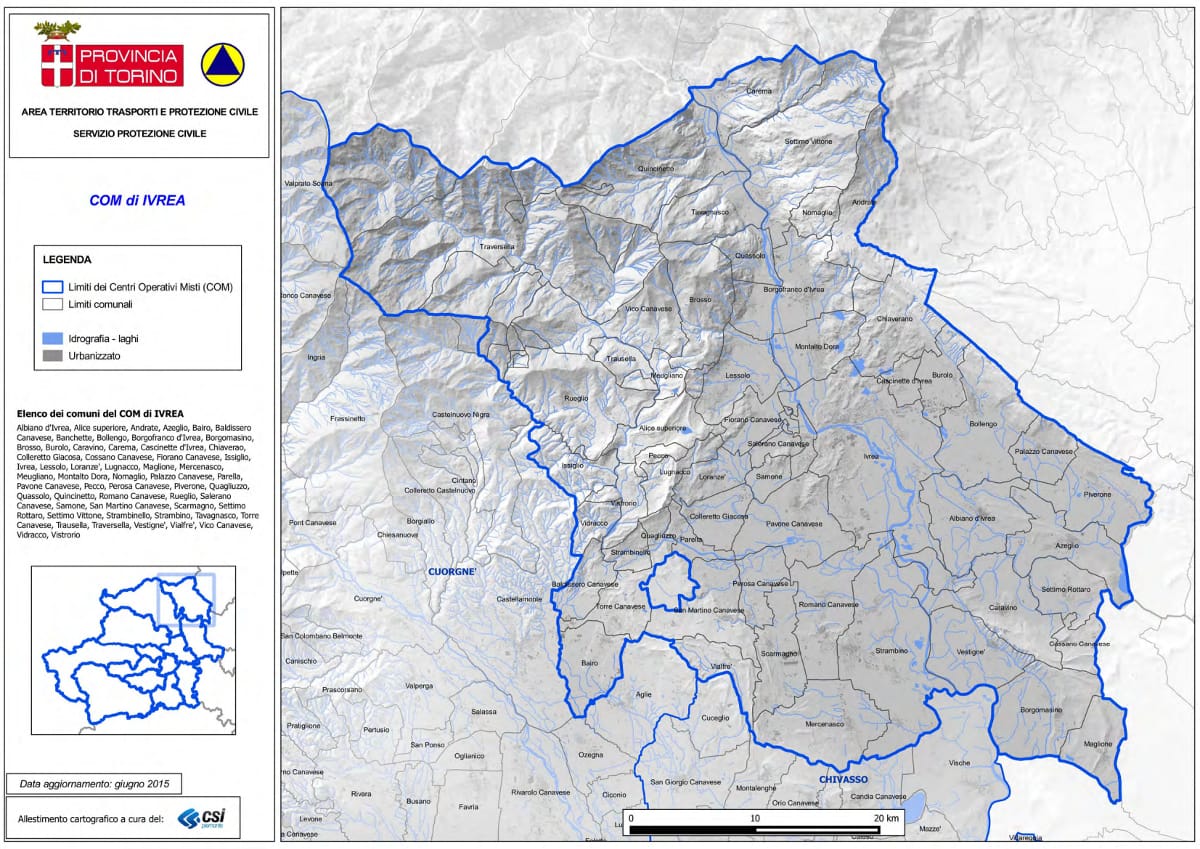 Mappa C.O.M. Ivrea