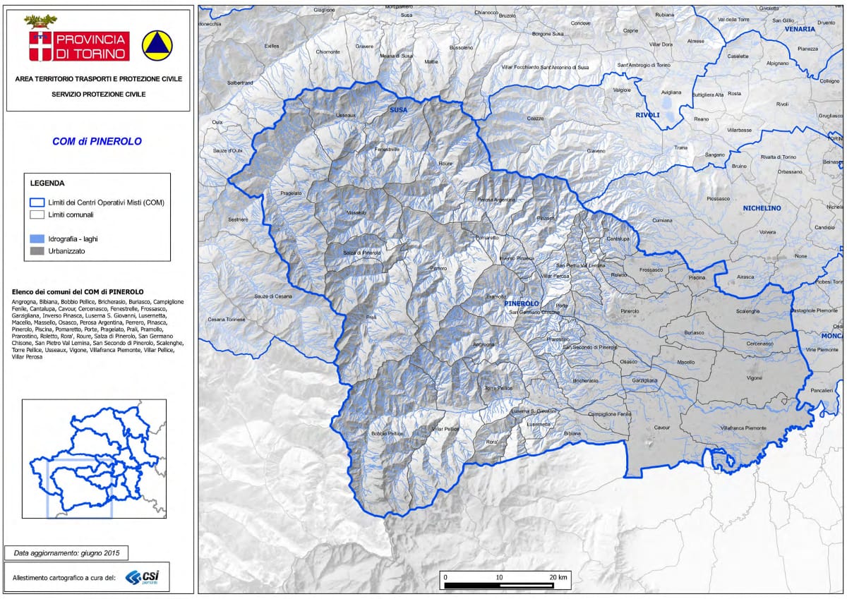 Mappa C.O.M. Pinerolo