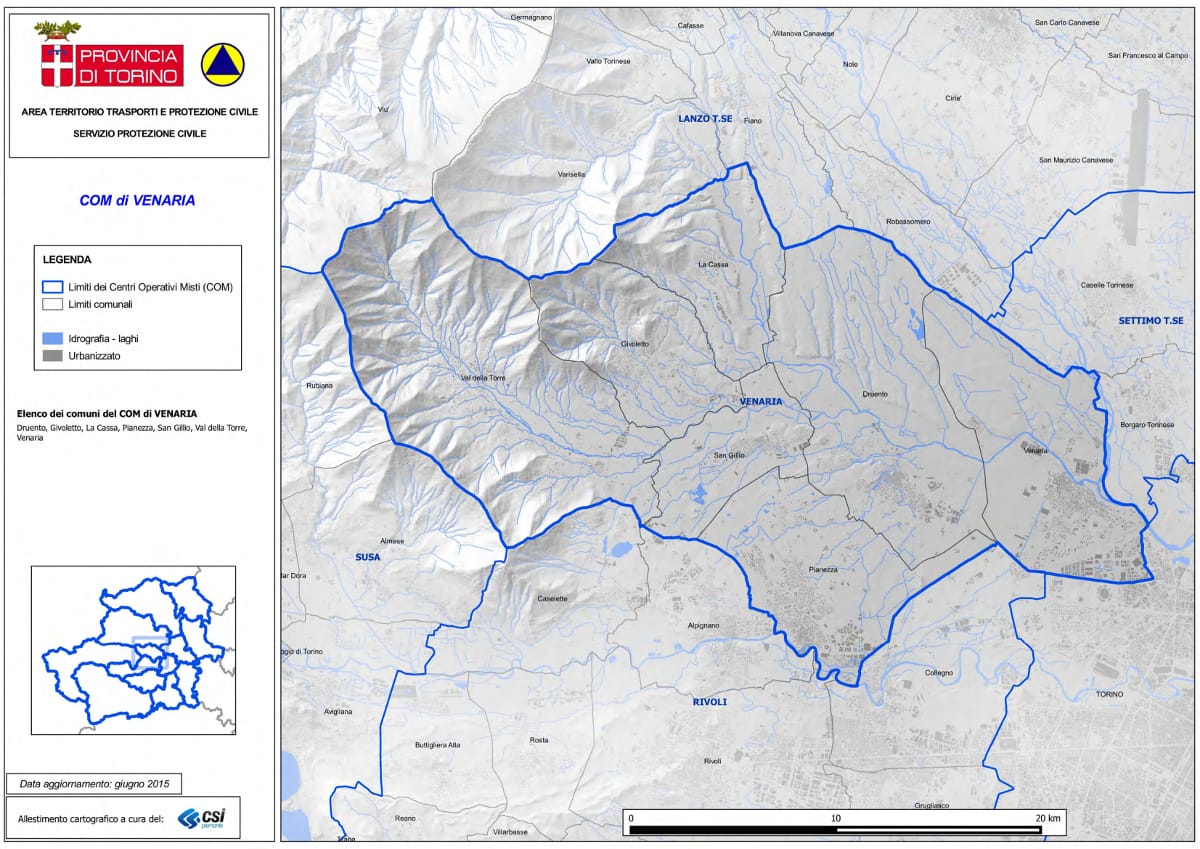 Mappa C.O.M. Venaria